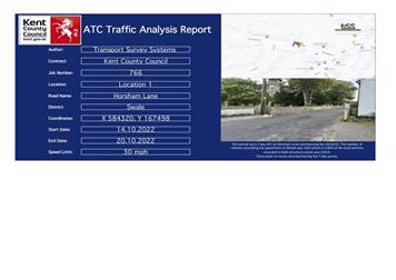 Upchurch Speed Survey results