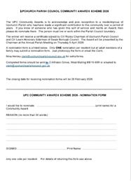 UPCHURCH COMMUNITY AWARDS 2026