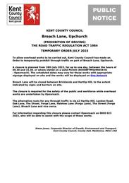 Road Closure Breach Lane