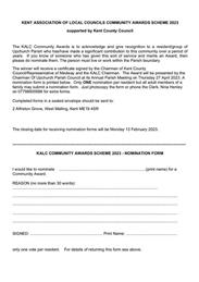 Community Awards Scheme