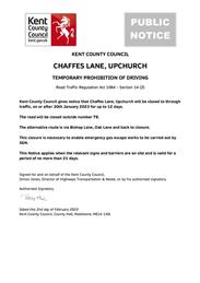 Road Closure